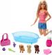 Lalka Barbie Mattel - Kąpiel piesków (GDJ37) 2