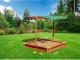 Axi Piaskownica z regulowanym daszkiem Lily Sandpit 118x118 cm A031.013.00 3
