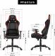 Fotel Gamvis Phantom Pikowany Czarno-czerwony 12