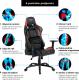 Fotel Gamvis Phantom Pikowany Czarno-czerwony 10