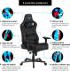 Fotel Gamvis Elite Czarno-czerwony XL (materiałowy) 11