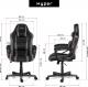 Fotel Gamvis Hyper Czarno-szary (materiałowy) 12