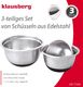 Klausberg ZESTAW 3 MISEK STALOWYCH Z PODSTAWĄ SILIKONOWĄ KLAUSBERG [KB-7388] 4