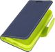 Etui portfel z klapką Fancy LG K40 granatowo-limonkowe uniwersalny 1