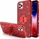 Etui Diamond Ring Brokat IPHONE 11 czerwone uniwersalny 1