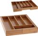 Excellent Houseware Organizer na sztućce rozsuwany bambusowy 1