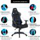 Fotel Gamvis Expert Czarno-niebieski (materiałowy) 12