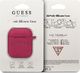 Guess Etui ochronne GUACCSILGLBK Silicone Glitter do AirPods 1/2 bordowe 1