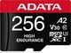 Karta ADATA High Endurance MicroSDXC 256 GB Class 10 UHS-I/U3 A2 V30 (AUSDX256GUI3V30SHA2-RA1) 1