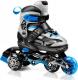 Rolki Spokey Quattro 4w1 z wymienną płozą regulowane niebieskie r. 34-37 2
