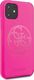 Guess Guess GUHCN61LS4GFU iPhone 11 fuksja/fuchsia hard case Silicone 4G Tone On Tone uniwersalny 5