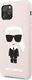 Karl Lagerfeld Karl Lagerfeld KLHCN58SLFKPI iPhone 11 Pro hardcase jasnoróżowy/light pink Silicone Iconic uniwersalny 2