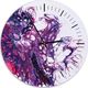 Feeby Obraz z zegarem, Purpurowy marmur 3 40x40 1