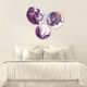 Feeby Obraz z zegarem, Purpurowy marmur 3 40x40 2