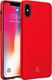 Crong Smooth Skin etui iPhone Xs / X (czerwony) 1