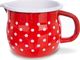 Orion Kubek emaliowany retro 0,8L CZERWONY W GROCHY uniwersalny 1