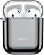 Baseus Baseus błyszczące silikonowe etui case na słuchawki AirPods 2gen / 1gen czarny (ARAPPOD-A01) uniwersalny 1