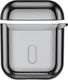 Baseus Baseus błyszczące silikonowe etui case na słuchawki AirPods 2gen / 1gen czarny (ARAPPOD-A01) uniwersalny 3