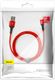Kabel USB Baseus Halo Data Cable podświetlany nylonowy kabel przewód USB / USB Typ C z diodą LED 5A 40W 1m czerwony (CATGH-G09) uniwersalny 17