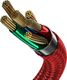 Kabel USB Baseus Halo Data Cable podświetlany nylonowy kabel przewód USB / USB Typ C z diodą LED 5A 40W 1m czerwony (CATGH-G09) uniwersalny 3