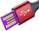 Kabel USB Baseus Halo Data Cable podświetlany nylonowy kabel przewód USB / USB Typ C z diodą LED 5A 40W 1m czerwony (CATGH-G09) uniwersalny 4