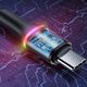 Kabel USB Baseus Halo Data Cable podświetlany nylonowy kabel przewód USB / USB Typ C z diodą LED 5A 40W 1m czerwony (CATGH-G09) uniwersalny 8