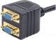 Gembird D-Sub (VGA) x2 D-Sub (VGA), 0.2m, Czarny (CC-VGAX2-20CM) 2