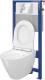 Zestaw podtynkowy Cersanit SET B324 stelaż Aqua + miska WC City Oval Clean-On + deska duroplastowa wolnoopadająca + przycisk Accento chrom (S701-324) 1