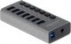 HUB USB Delock 7-portowy USB 3.0 + Switch Szary (63975) 1