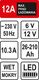Sthor STHOR PROSTOWNIK 6/12V 12A 210Ah LED T82544 2