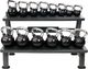HMS Dwupoziomowy Stalowy Stojak na Hantle Kettlebell 1