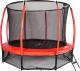 Trampolina ogrodowa Jumpi ogrodowa Maxy Comfort Plus z siatką wewnętrzną 12.5 FT 374 cm czerwona 1