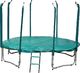 Trampolina ogrodowa Jumpi ogrodowa Maxy Comfort z siatką wewnętrzną 12.5 FT 374 cm zielona 12