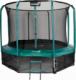 Trampolina ogrodowa Jumpi ogrodowa Maxy Comfort z siatką wewnętrzną 12.5 FT 374 cm zielona 1