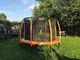 Trampolina ogrodowa Jumpi ogrodowa Maxy Comfort Plus z siatką wewnętrzną 12.5 FT 374 cm pomarańczowa 6