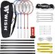 WISH ALUMTEC 5566 ZESTAW DO BADMINTONA CZERWONY+NIEBIESKI 4 SZT + LOTKI 3 SZT+SIATKA+LINIE WISH uniwersalny 1