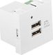 Lanberg GNIAZDO 45X45 230V ŁADOWARKA 2XUSB 2.1A BIAŁE LANBERG 1