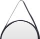 Home Styling Collection Lustro okrągłe na pasku 52cm czarne z paskiem LOFT uniwersalny 1