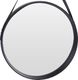 Home Styling Collection Lustro okrągłe na pasku 52cm czarne z paskiem LOFT uniwersalny 2