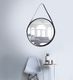 Home Styling Collection Lustro okrągłe na pasku 52cm czarne z paskiem LOFT uniwersalny 3
