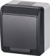 Elektro-Plast Hermes Gniazdo hermetyczne pojedyncze z/u 16A IP44 antracyt GNT 0321-07 1