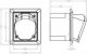 PCE Gniazdo tablicowe z puszką 16A 5P 400V /80x97/ szare IP44 TWIST 415-6pkg 2