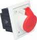PCE Gniazdo tablicowe z puszką 16A 5P 400V /80x97/ szare IP44 TWIST 415-6pkg 3