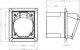 PCE Gniazdo tablicowe z puszką 32A 5P 400V /80x97/ szare IP44 TWIST 425-6pkg 1