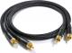Kabel Melodika RCA (Cinch) x2 - RCA (Cinch) x2 1m czarny 1