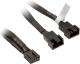 Akasa 4-pin - 4-pin x2, 0.15m, Czarny (AK-CBFA04-15) 1
