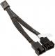 Akasa 4-pin - 4-pin x2, 0.15m, Czarny (AK-CBFA04-15) 1