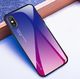 Hurtel Gradient Glass etui pokrowiec nakładka ze szkła hartowanego iPhone XS Max różowo-fioletowy uniwersalny 8