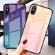 Hurtel Gradient Glass etui pokrowiec nakładka ze szkła hartowanego iPhone XS / iPhone X różowo-fioletowy uniwersalny 14