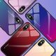 Hurtel Gradient Glass etui pokrowiec nakładka ze szkła hartowanego iPhone XS / iPhone X różowo-fioletowy uniwersalny 19